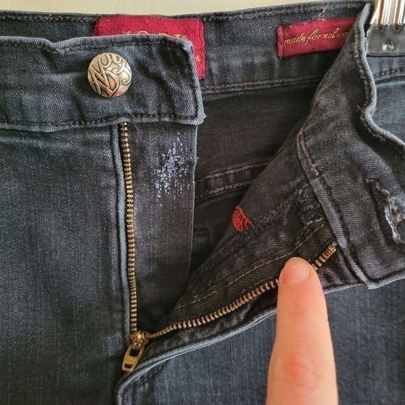 Nydj boot cut jean stretch black gray 4 - Picture 7 of 9